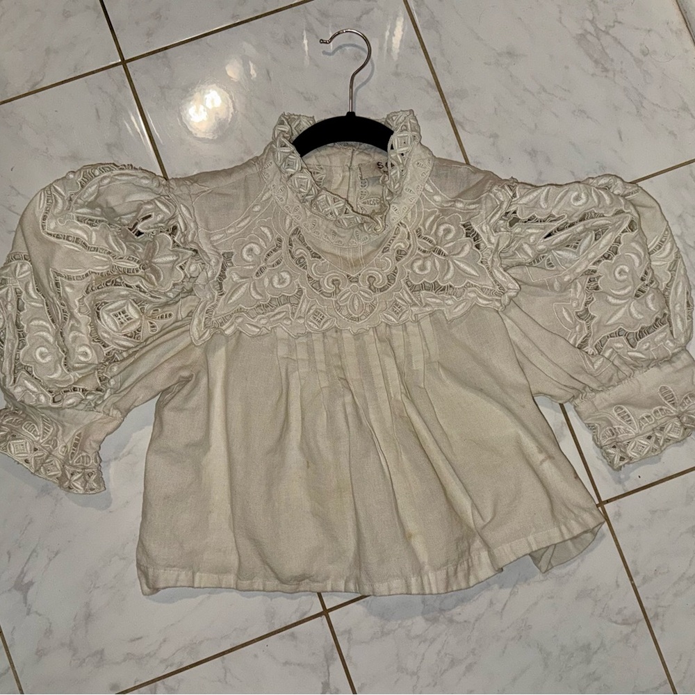 Sea NY Elegant Cream Lace Women's Top